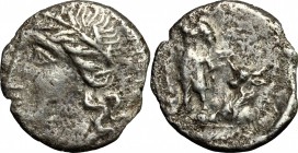The Social War, 90-88 BC.. AR Denarius, Bovianum(?) mint. Struck 89 BC