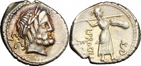 L. Procilius.. AR Denarius, 80 BC