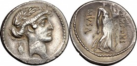 Q. Pomponius Musa.. AR Denarius, 66 BC