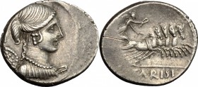 T. Carisius.. AR Denarius, 46 BC