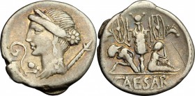 Julius Caesar.. AR Denarius, Spain, 46-45 BC