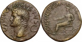Augustus (27 BC-14 AD).. AE Dupondius, struck under Caligula, 37 AD