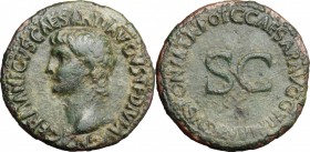 Germanicus, son of Nero Claudius Drusus and Antonia (died 19 AD).. AE As, struck under Caligula