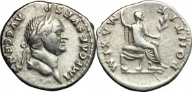 Vespasian (69-79).. AR Denarius, 73 AD