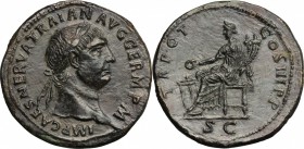 Trajan (98-117).. AE Sestertius, 99-100 AD