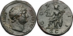Hadrian (117-138).. AE Sestertius, 125-128 AD