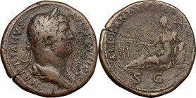 Hadrian (117-138).. AE Sestertius, 134-138 AD
