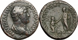 Hadrian (117-138).. AE As, 134-138 AD