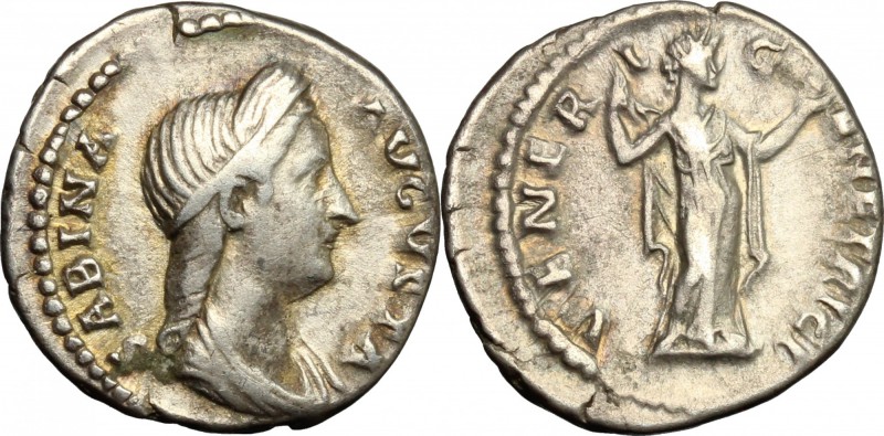 Sabina, wife of Hadrian (died 137 AD). AR Denarius, Rome mint. D/ SABINA AVGVSTA...