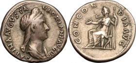 Sabina, wife of Hadrian (died 137 AD).. AR Denarius, Rome mint