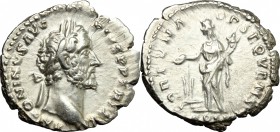 Antoninus Pius (138-161).. AR Denarius, Rome mint, 158-159 AD