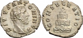 Antoninus Pius (138-161).. AR Denarius, struck under Marcus Aurelius