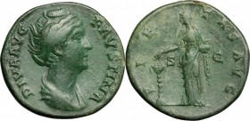 Faustina I, wife of Antoninus Pius (died 141 AD).. AE As, Rome mint, after 141 AD