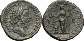 Marcus Aurelius (161-180).. AE Sestertius, 169-170 AD