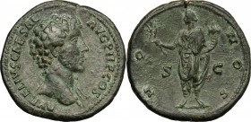 Marcus Aurelius (161-180).. AE Sestertius, 140-144 AD