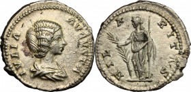 Julia Domna, wife of Septimius Severus (died 217 AD).. AR Denarius, Rome mint, c. 196-211 AD