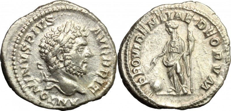 Caracalla (198-217). AR Denarius, Rome mint, 210-213 AD. D/ ANTONINVS PIVS AVG B...