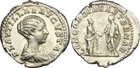 Plautilla, wife of Caracalla (died 212).. AR Denarius, issue I