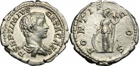 Geta as Caesar (198-209).. AR Denarius, 203-208 AD