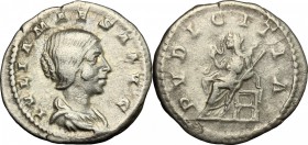 Julia Maesa, sister of Julia Domna (died 225 AD).. AR Denarius, 218-220 AD