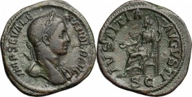 Severus Alexander (222-235 AD).. AE Sestertius