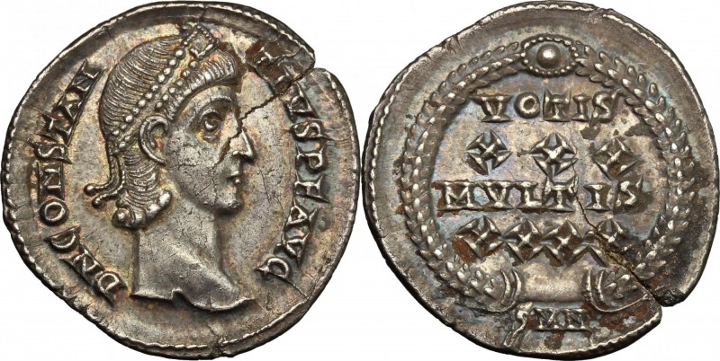 Constantius II (337-361). AR Siliqua, Nicomedia mint, 351-355 AD. D/ DN CONSTANT...