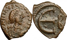 Maurice Tiberius (582-602).. AE Pentanummium, Constantinople mint