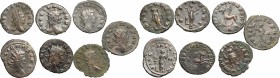 Roman Empire. Gallienus.. Multiple lot of eight (8) unclassified BI Antoniniani