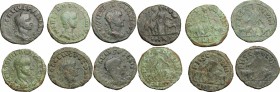 Roman Empire.. Multiple lot of six (6) unclassified AE coins of Etruscilla and Trebonianus Gallus, Viminacium mint