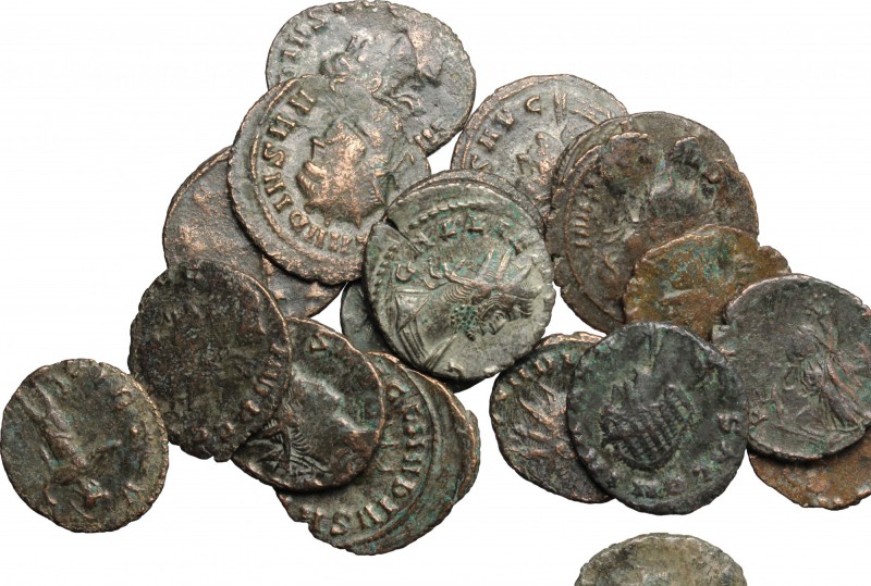 Roman Empire. Multiple lot of twenty (20) unclassified BI Antoniniani of Gallien...