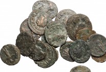 Roman Empire.. Multiple lot of twenty (20) unclassified BI Antoniniani of Gallienus, Salonina and Claudius II