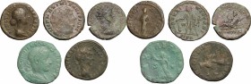 Roman Empire.. Multiple lot of five (5) unclassified AE coins (Nerva to Maximianus)