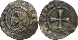 Gerusalemme.  Amalrico II di Lusignano (1197-1205), Re di Gerusalemme. . Obolo con la rappresentazione della Chiesa del Santo Sepolcro