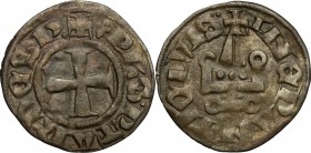 Grecia Franca, Epiro.  Filippo di Taranto (1294-1313).. Denaro tornese