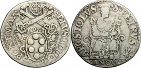 Ancona.  Pio IV (1559-1565).. Testone