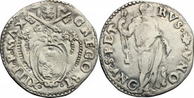Ancona.  Gregorio XIII (1572-1585).. Testone