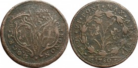 Bologna.  Pio VI (1775-1799). Baiocco A. VI, 1780
