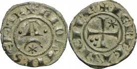 Brindisi o Messina.  Federico II (1197-1250).. Denaro, 1242