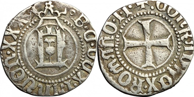 Genova. Battista di Campofregoso (1478-1483). Grosso al compasso, sigle II. CNI ...