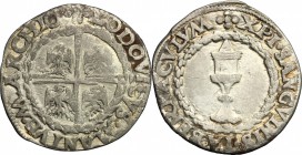 Mantova.  Ludovico III Gonzaga (1444-1478). Mezzo testone