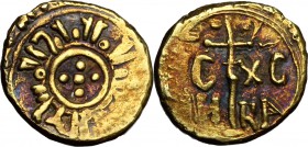 Messina.  Guglielmo II (1166-1189).. Multiplo di tarì con globetti disposti a croce