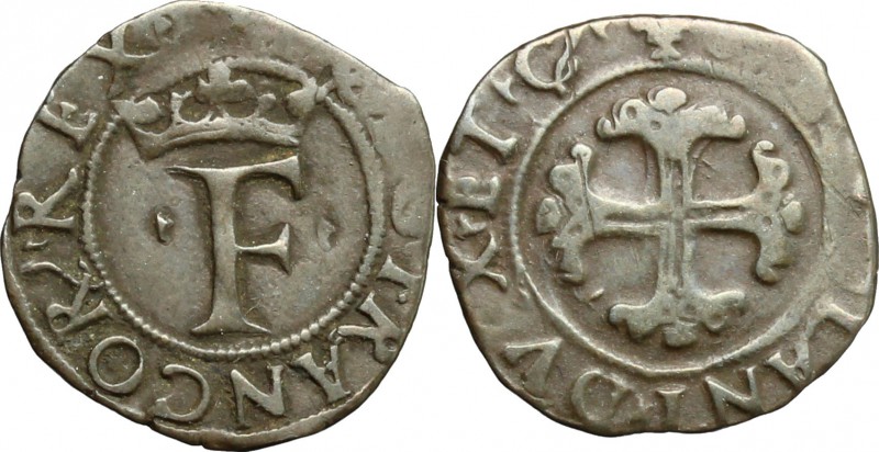 Milano. Francesco I d'Angouleme (1515-1522). Trillina. CNI tav. XII, 15. MIR 264...