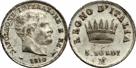 Milano.  Napoleone I (1804-1814).. 5 soldi 1810
