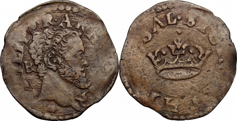 Napoli. Filippo II (1554-1598). Due cavalli, sigla IBR. P/R 99a. MIR 195/1. AE. ...