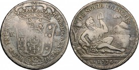 Napoli.  Carlo di Borbone (1734-1759).. Piastra 1736