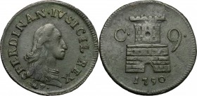 Napoli.  Ferdinando IV di Borbone (1759-1816).. 9 cavalli 1790