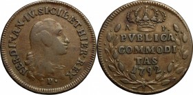 Napoli.  Ferdinando IV di Borbone (1759-1805). Publica 1792