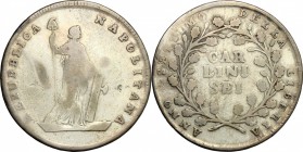 Napoli.  Repubblica Partenopea (23 gennaio-19 giugno 1799). 6 carlini