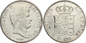 Napoli.  Ferdinando II di Borbone (1830-1859).. Piastra 1838