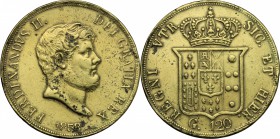 Napoli.  Ferdinando II di Borbone (1830-1859).. Piastra 1858, falso d'epoca